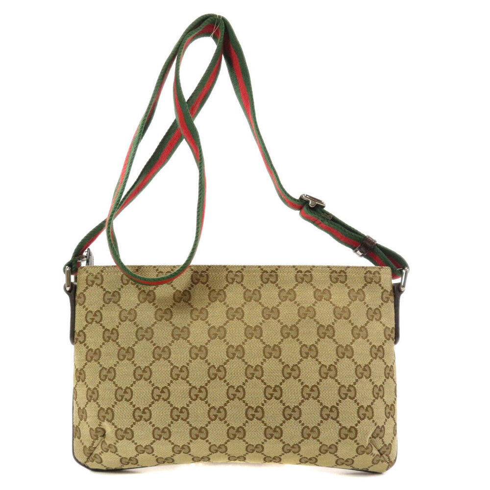 Gucci black Shoulder Bag Sherry leather Line techno
